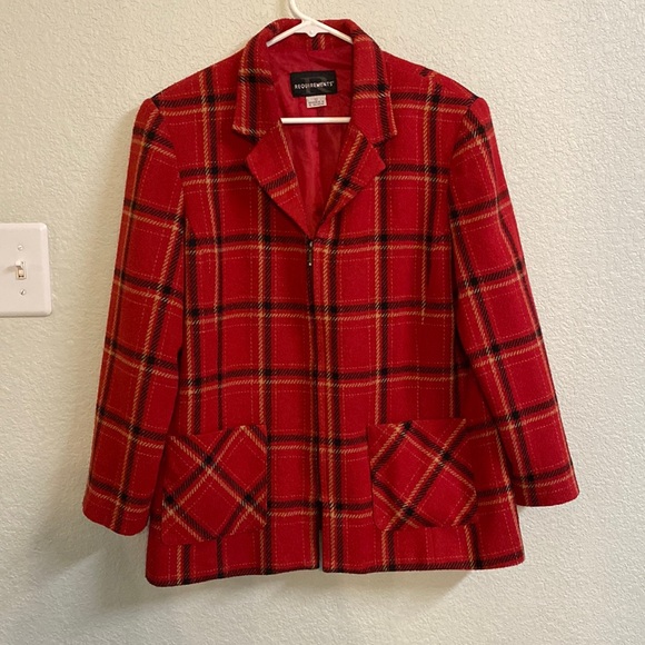 Requirements Jackets & Blazers - Requirements Vintage plaid Tartan wool blend lined light coat/jacket size 12